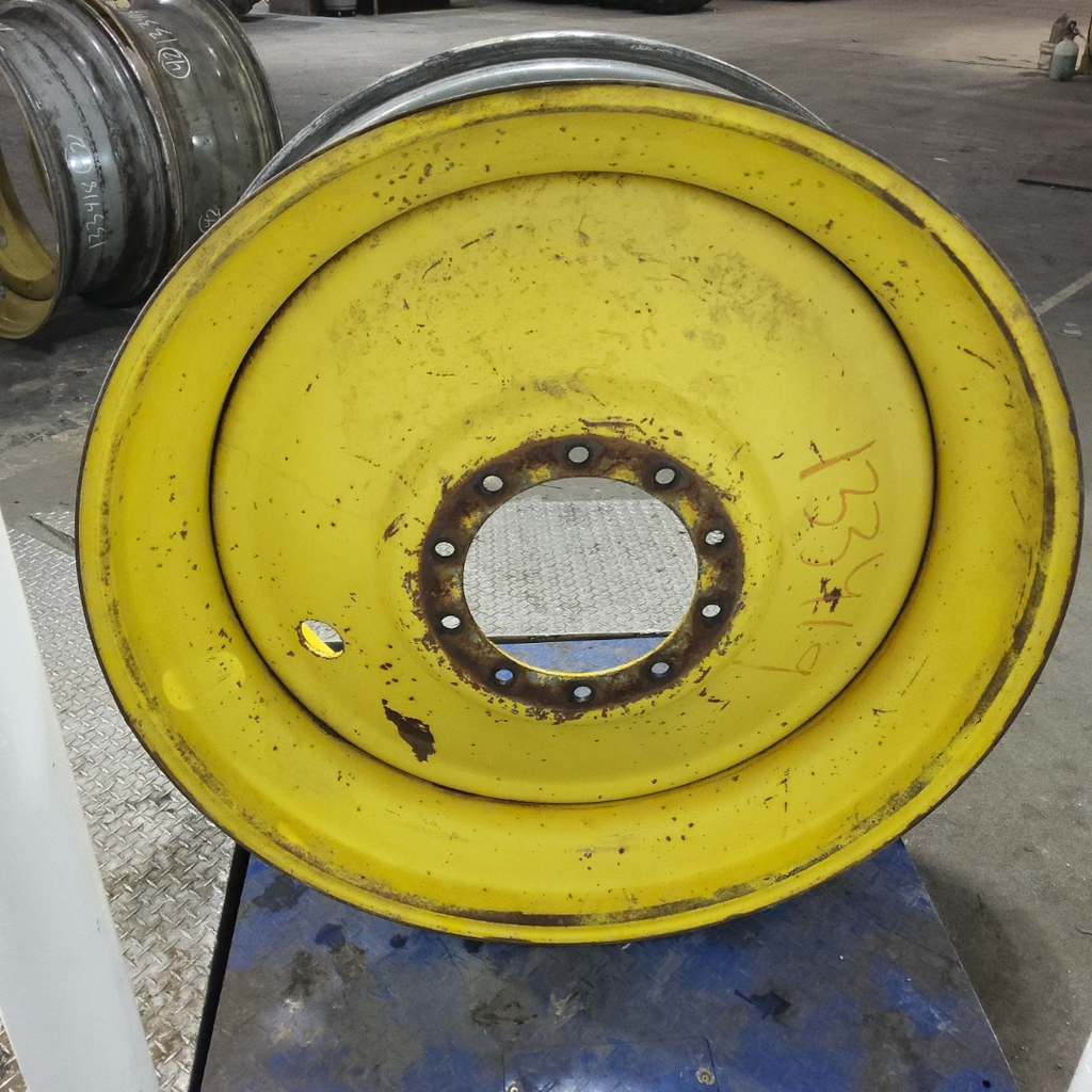 16"W x 42"D, John Deere Yellow 10-Hole Formed Plate