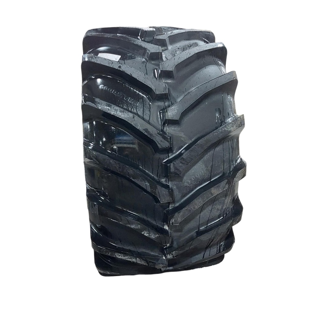 LSW 1100/45R46 Goodyear Farm Optitrac R-1W on John Deere Yellow 10-Hole Formed Plate