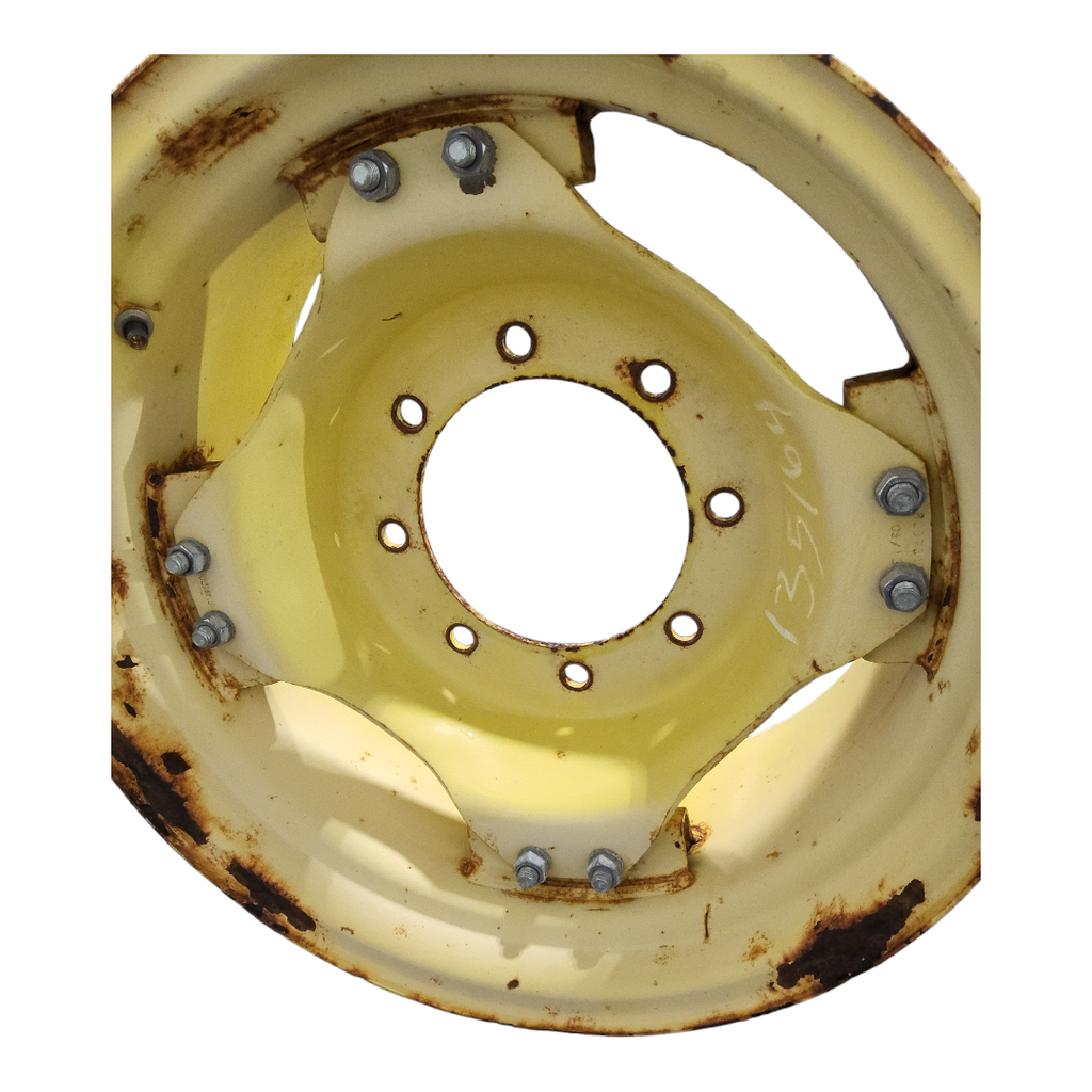 8-Hole Rim with Clamp/Loop Style (groups of 2 bolts) Center for 24" Rim, John Deere Yellow