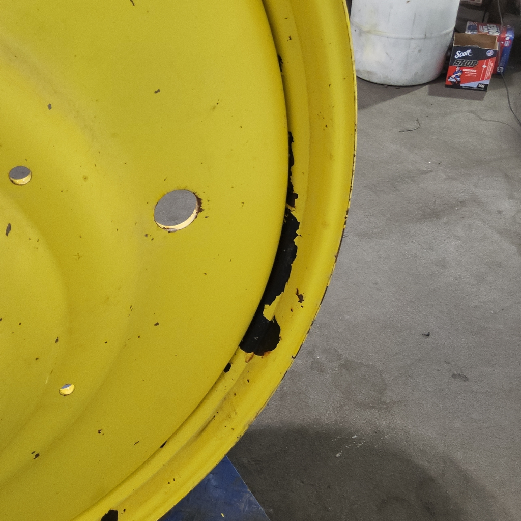 12"W x 54"D, John Deere Yellow 10-Hole Formed Plate