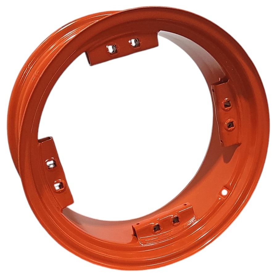 10"W x 24"D, Bobcat Orange 8-Hole Rim with Clamp/U-Clamp (groups of 2 bolts)