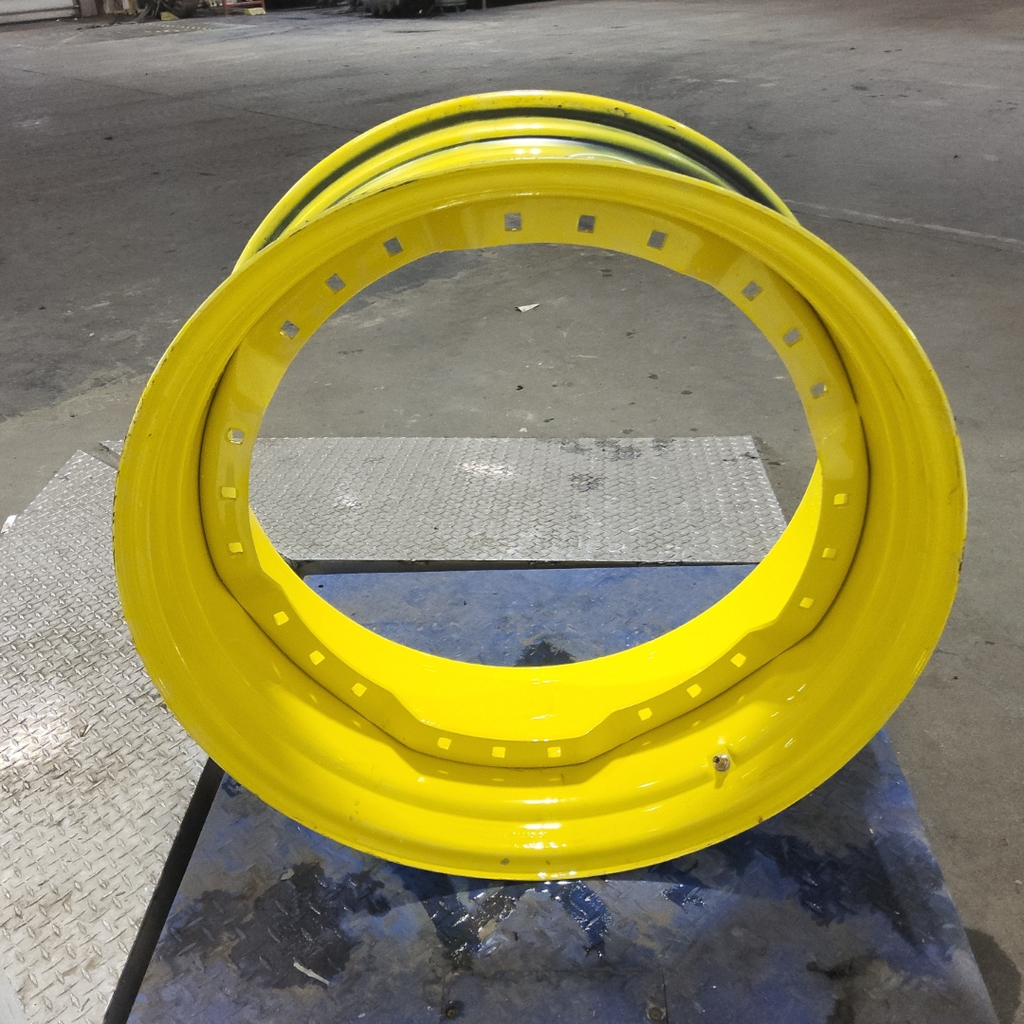 15"W x 34"D, John Deere Yellow 12-Hole Waffle Wheel (Groups of 3 bolts)