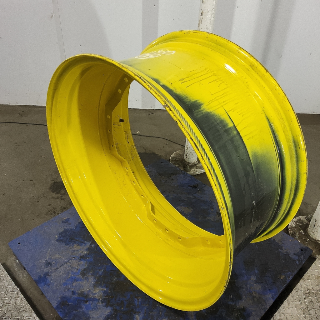 15"W x 34"D, John Deere Yellow 12-Hole Waffle Wheel (Groups of 3 bolts)