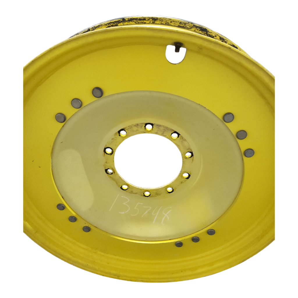 10-Hole Waffle Wheel (Groups of 3 bolts) Center for 34" Rim, John Deere Yellow