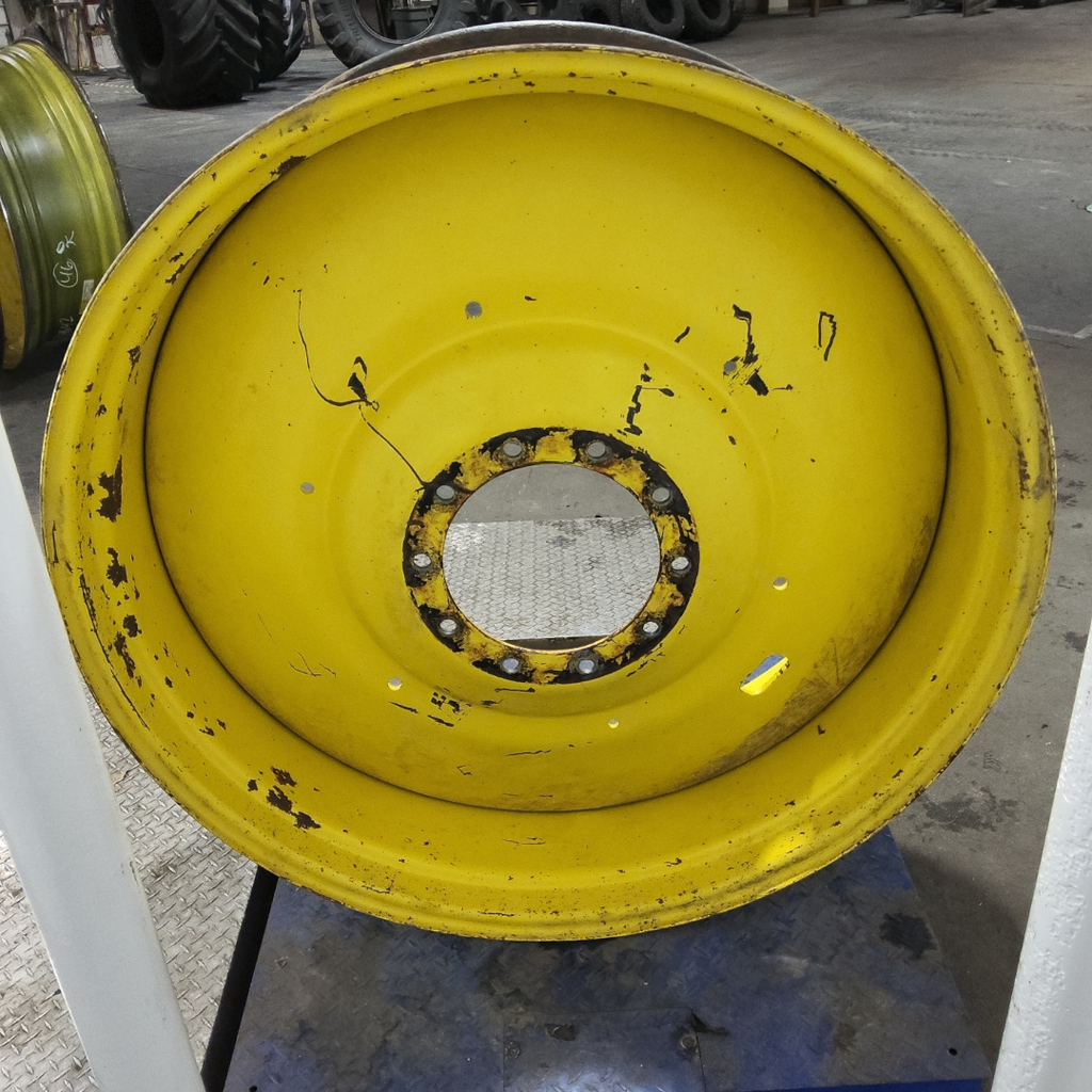 16"W x 46"D, John Deere Yellow 10-Hole Formed Plate