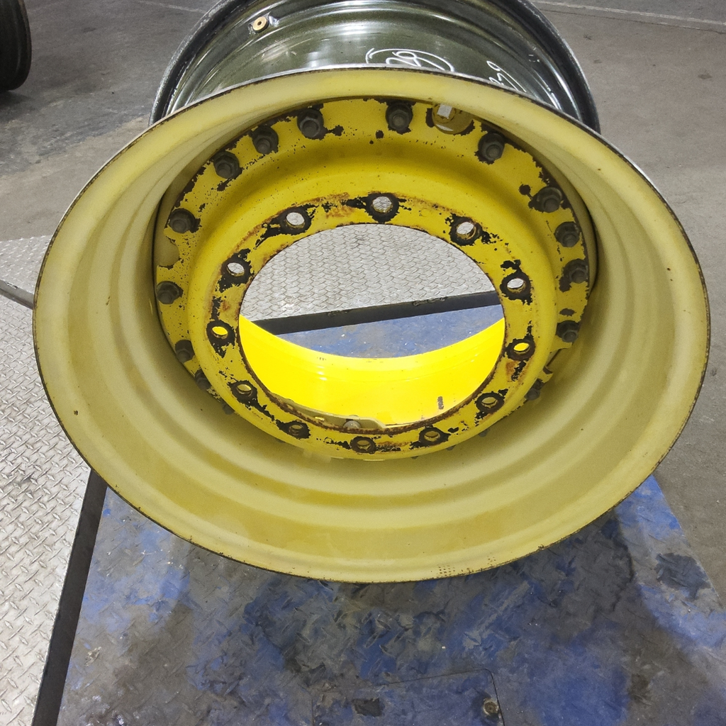 20"W x 30"D, John Deere Yellow 12-Hole Waffle Wheel (Groups of 3 bolts)