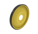 5" Wide Driver Wheel (RH) for John Deere Rowcrop Tractors Series 8RT, Narrow, Bolt-On(Rubber)