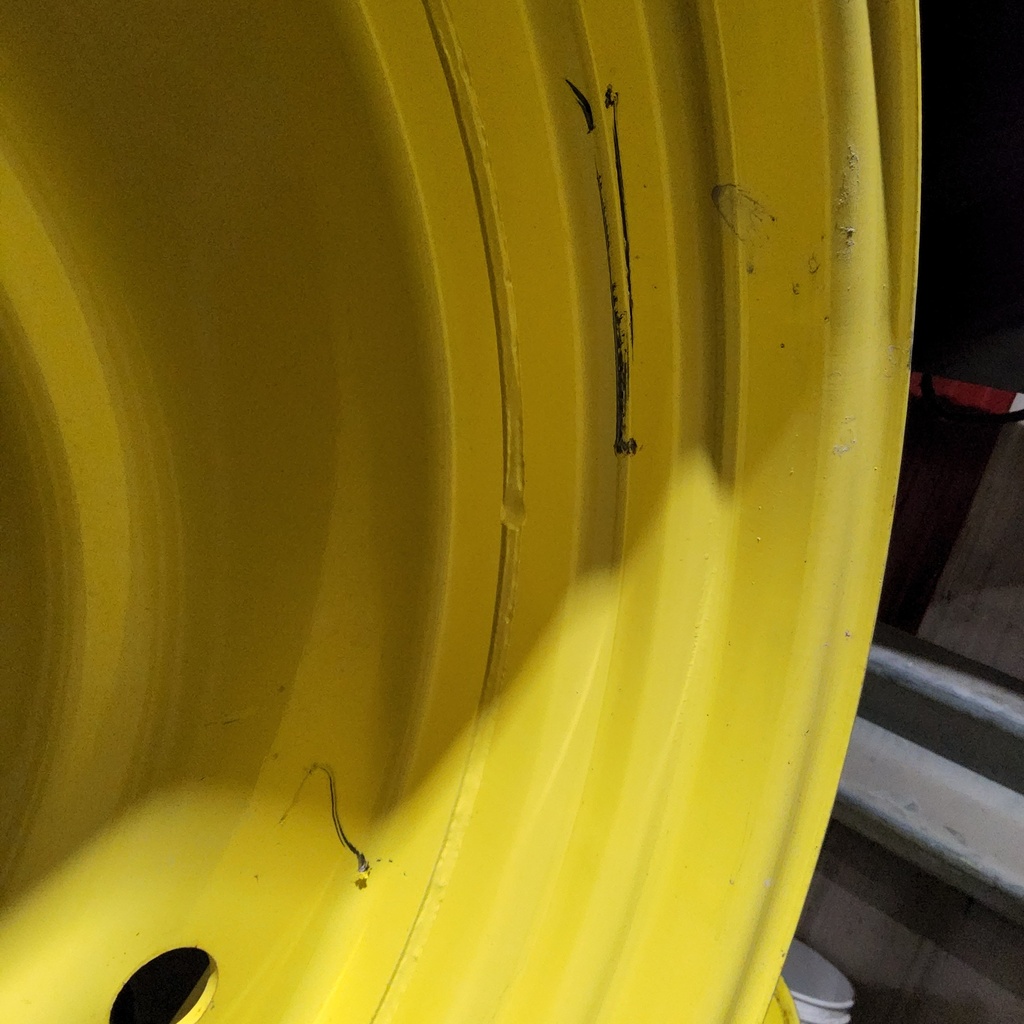 15"W x 50"D, John Deere Yellow 10-Hole Formed Plate