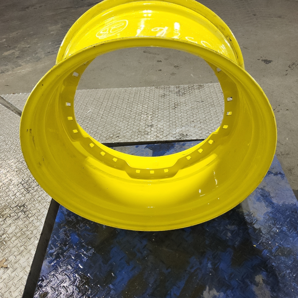 15"W x 28"D, John Deere Yellow 12-Hole Waffle Wheel (Groups of 3 bolts)