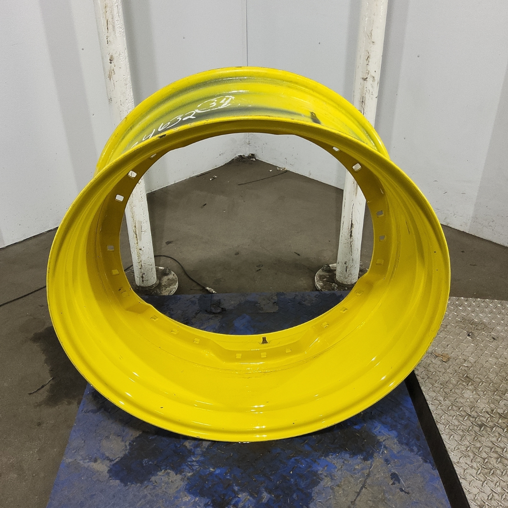 15"W x 34"D, John Deere Yellow 12-Hole Waffle Wheel (Groups of 3 bolts)