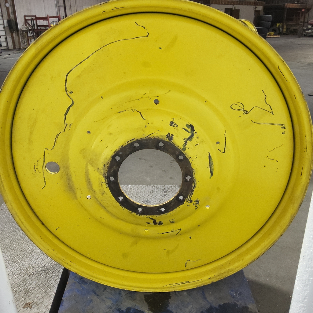 12"W x 54"D, John Deere Yellow 10-Hole Formed Plate