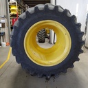 LSW1400/30R46 Goodyear Farm Optitrac R-1W on John Deere Yellow 12-Hole Stub Disc