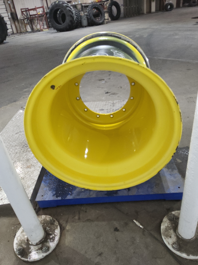 36"W x 32"D, John Deere Yellow 12-Hole Formed Plate