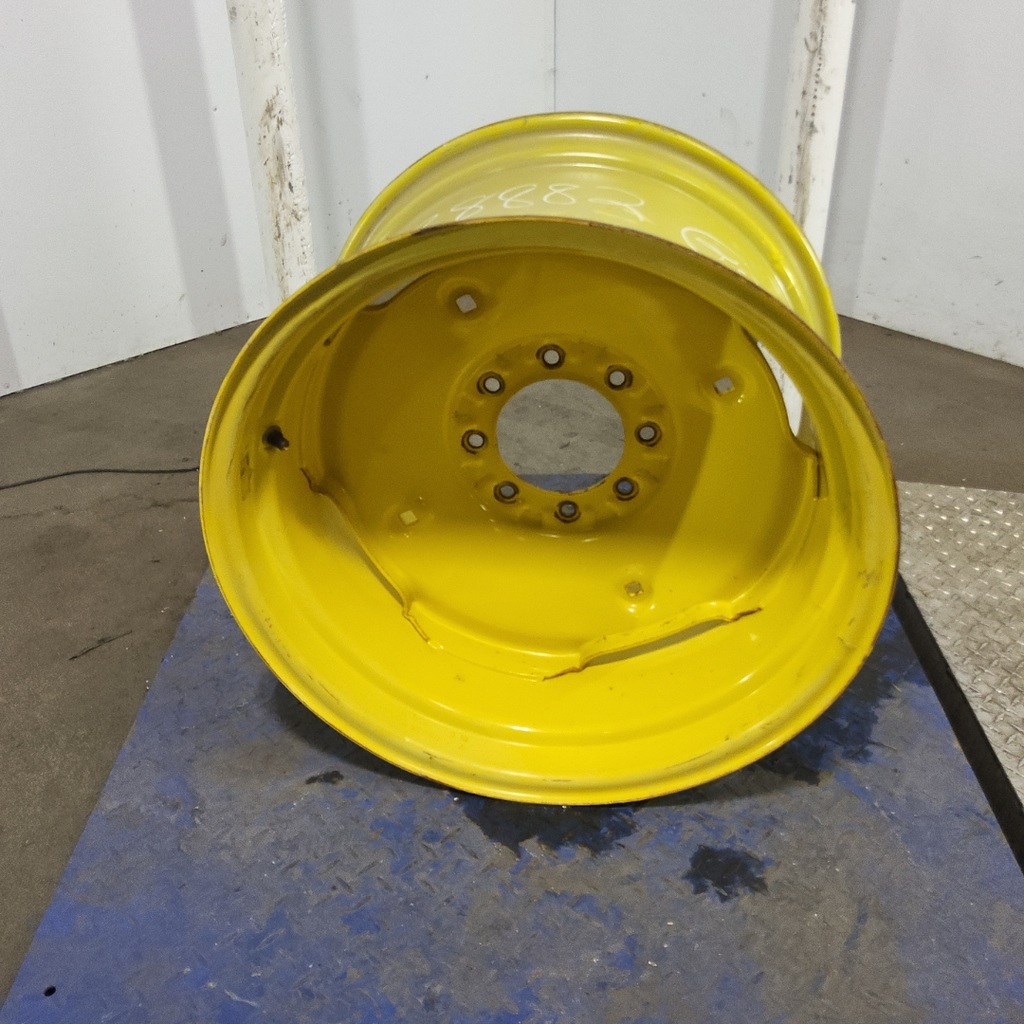 15"W x 24"D, John Deere Yellow 8-Hole Formed Plate