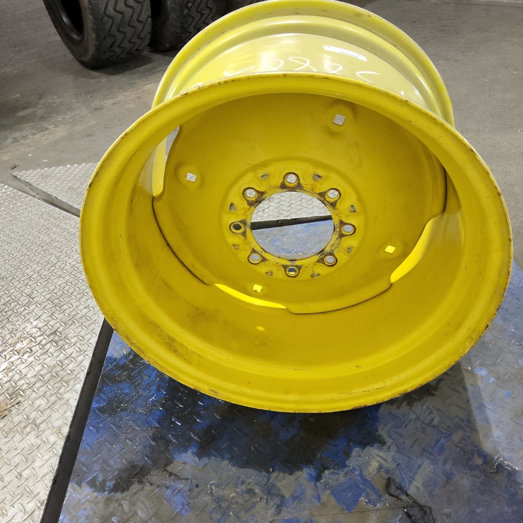 15"W x 24"D, John Deere Yellow 8-Hole Formed Plate