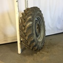 420/85R34 Firestone Radial All Traction DT R-1W on Case IH Silver Mist/Black 12-Hole Waffle Wheel (Groups of 3 bolts) 80%