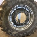 420/85R34 Firestone Radial All Traction DT R-1W on Case IH Silver Mist/Black 12-Hole Waffle Wheel (Groups of 3 bolts) 80%