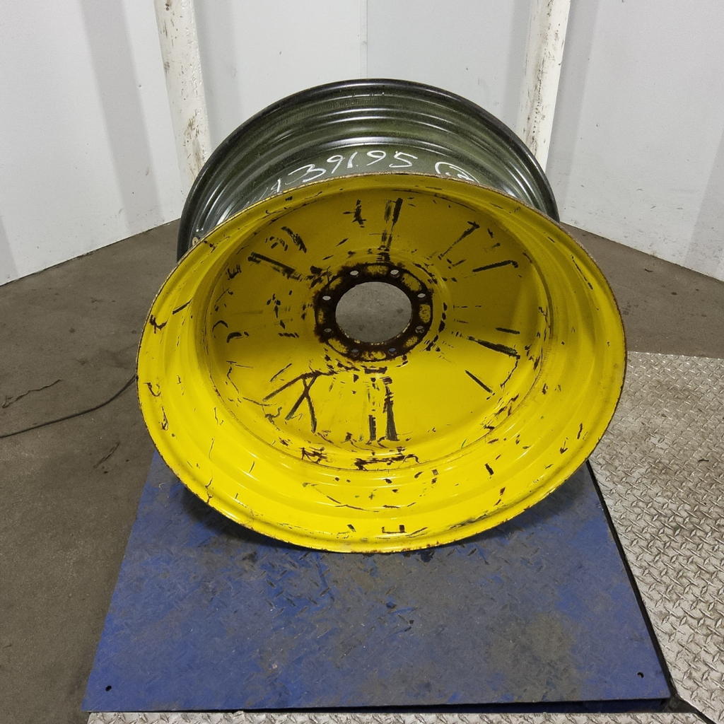 15"W x 30"D, John Deere Yellow 8-Hole Formed Plate