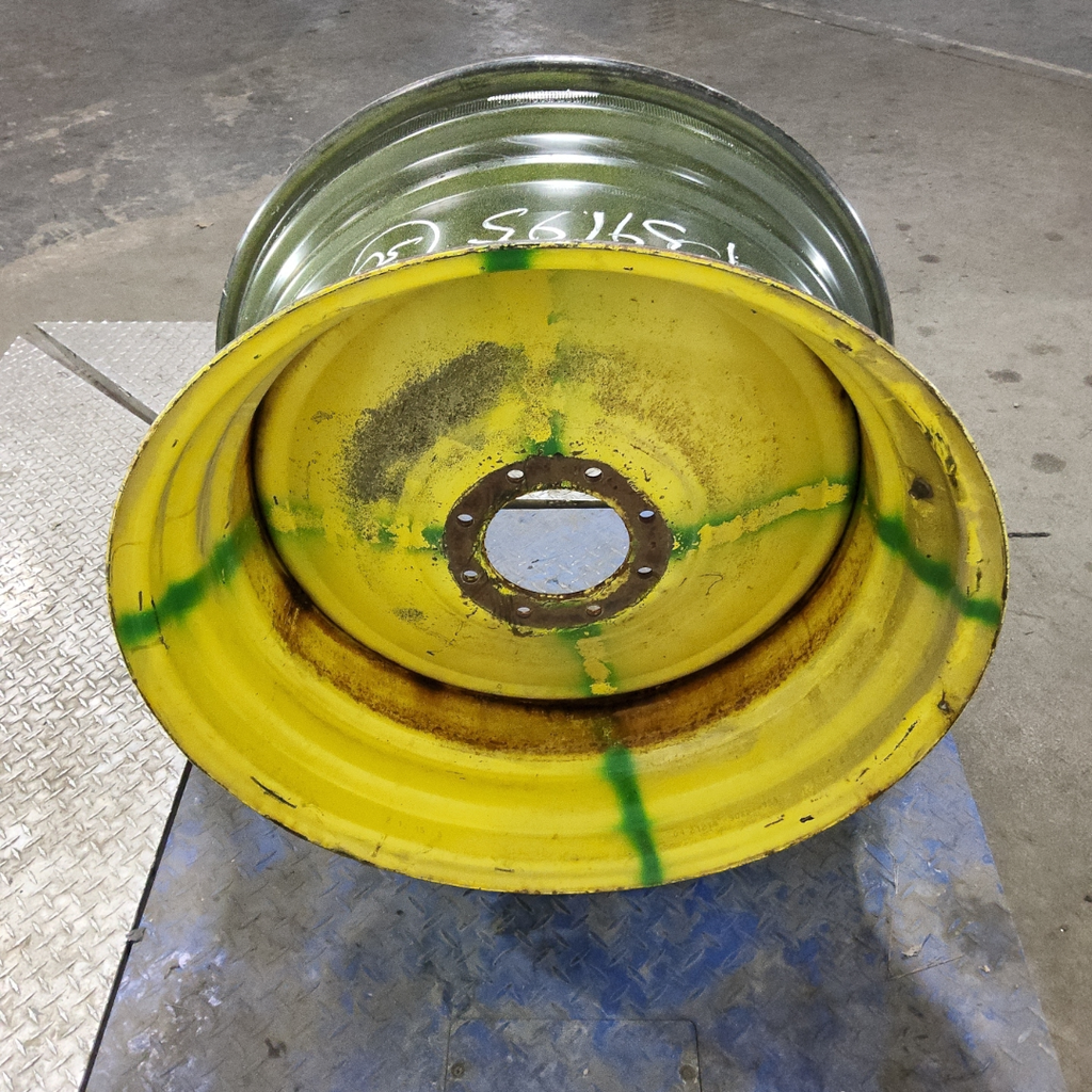 15"W x 30"D, John Deere Yellow 8-Hole Formed Plate