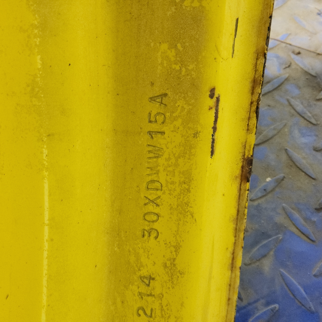 15"W x 30"D, John Deere Yellow 8-Hole Formed Plate