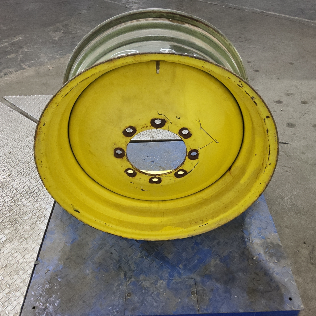 15"W x 30"D, John Deere Yellow 8-Hole Formed Plate