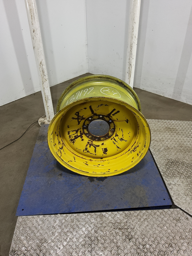 12"W x 24"D, John Deere Yellow 8-Hole Formed Plate