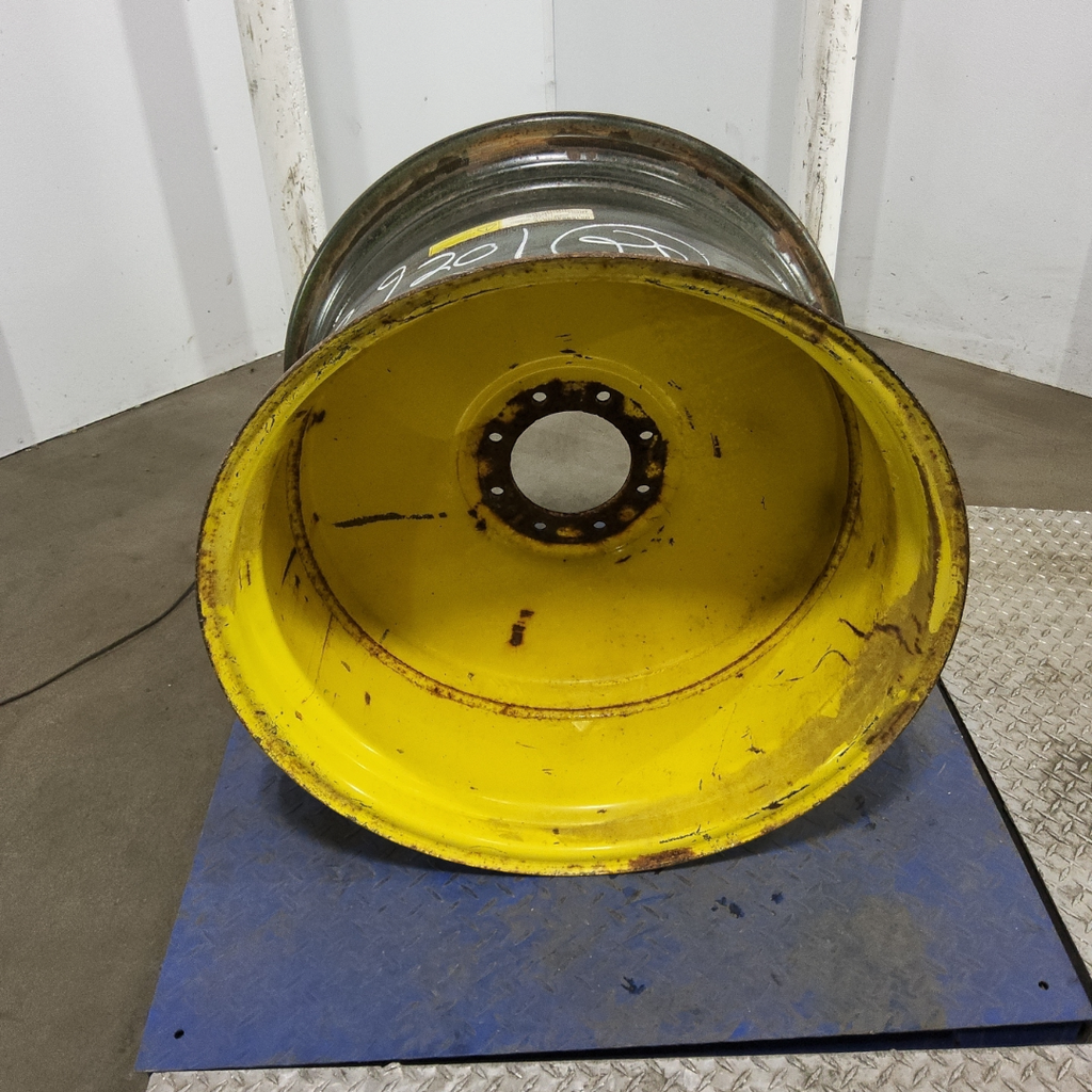 18"W x 28"D, John Deere Yellow 8-Hole Formed Plate