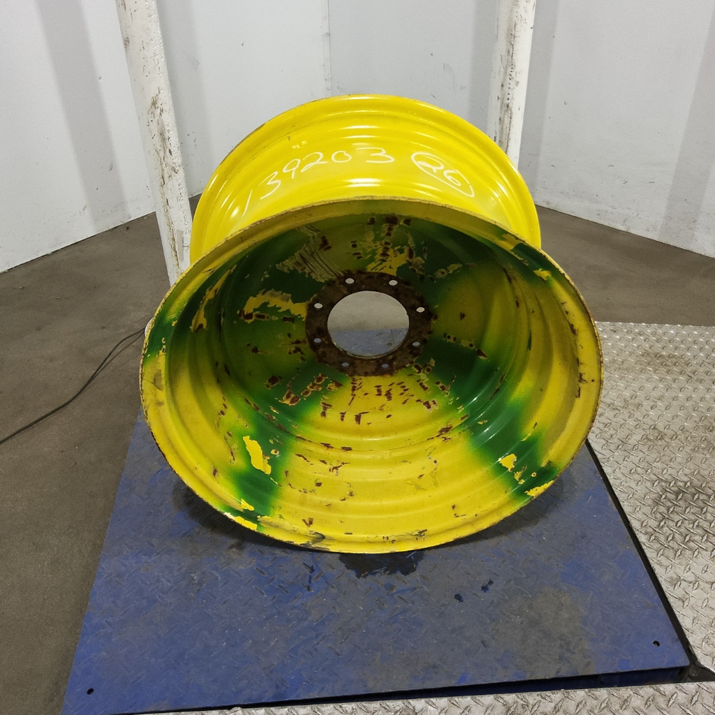 16"W x 26"D, John Deere Yellow 8-Hole Formed Plate