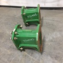 15.75"L Combine Frame Extension Ends(Left/Right), John Deere Combine "S" Series ("D"22/22 spline drive shafts), John Deere Green