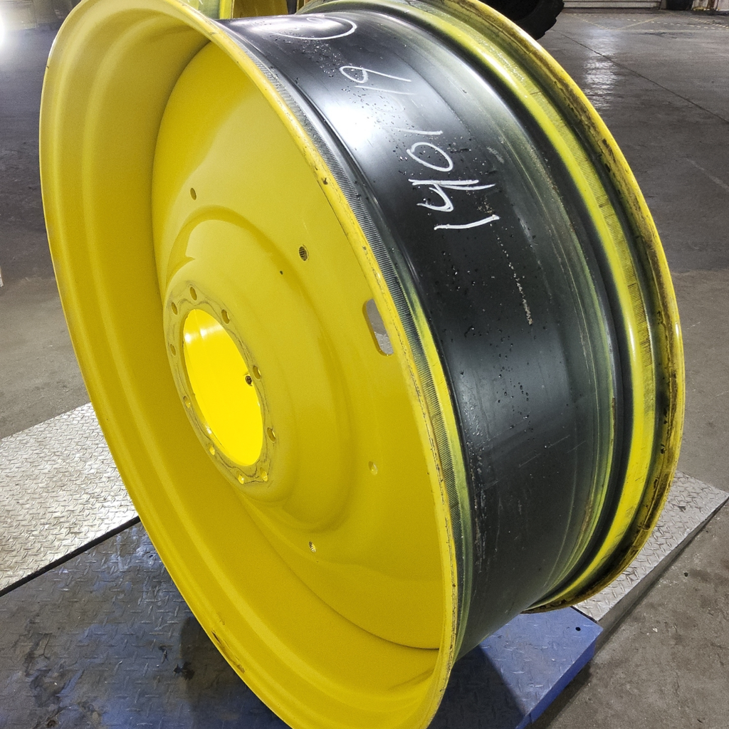 16"W x 46"D, John Deere Yellow 10-Hole Formed Plate