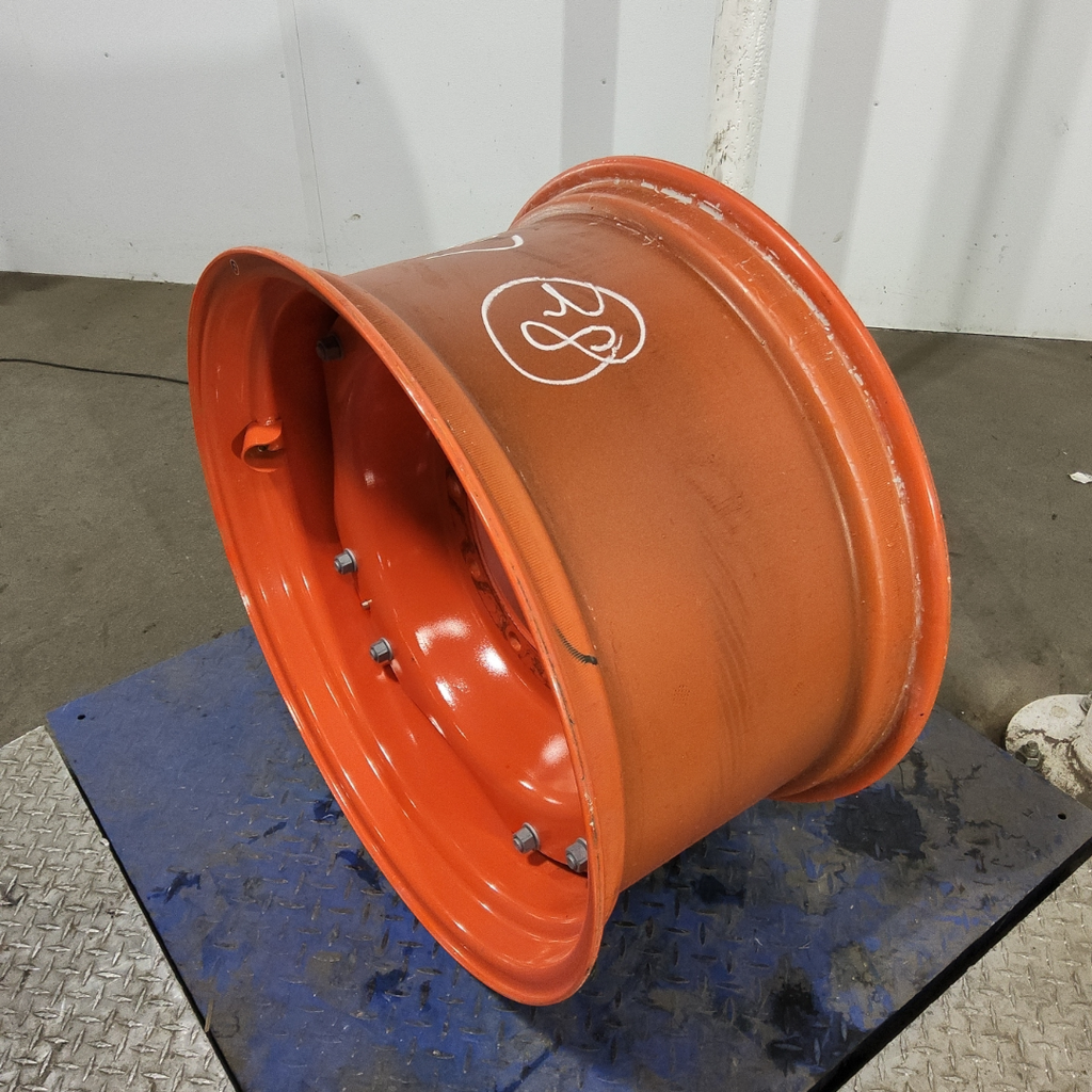 15"W x 28"D, Kubota Orange 12-Hole Waffle Wheel (Groups of 2 Bolts)