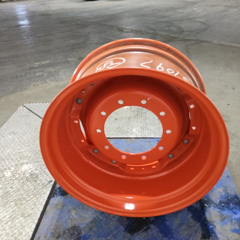 15"W x 28"D, Kubota Orange 12-Hole Waffle Wheel (Groups of 2 Bolts)