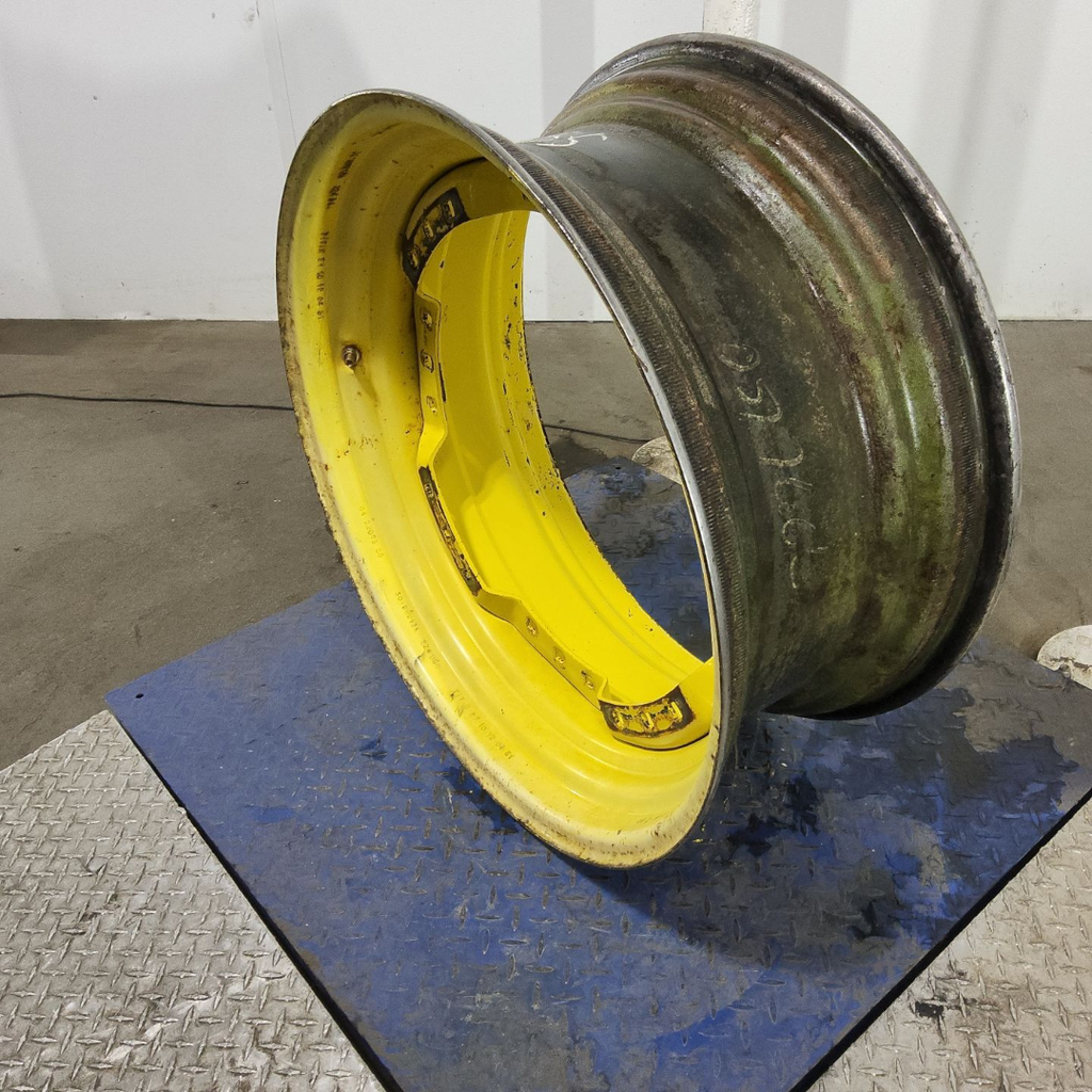 13"W x 30"D, John Deere Yellow 12-Hole Waffle Wheel (Groups of 3 bolts)