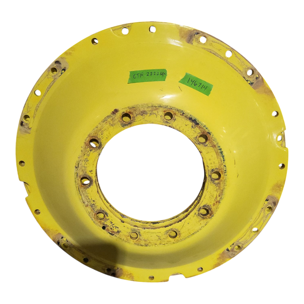 10-Hole Waffle Wheel (Groups of 3 bolts)HD Center for 34" Rim, John Deere Yellow