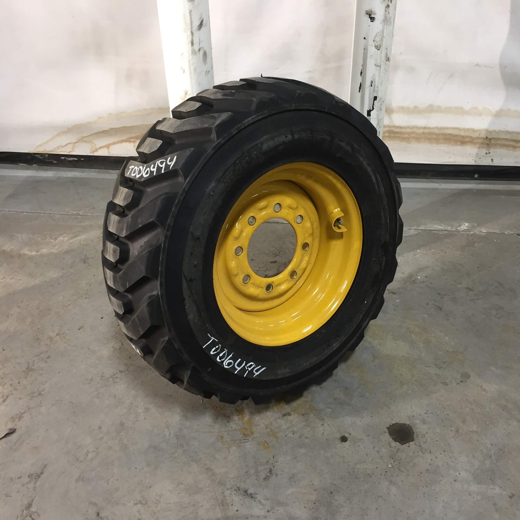 10/-16.5 Galaxy Beefy Baby R-4 on Industrial Yellow  8-Hole Skid Steer 95%