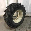 380/85R24 BKT Tires Agrimax RT 855 R-1W on New Holland White 8-Hole Rim with Clamp/Loop Style (groups of 2 bolts) 75%