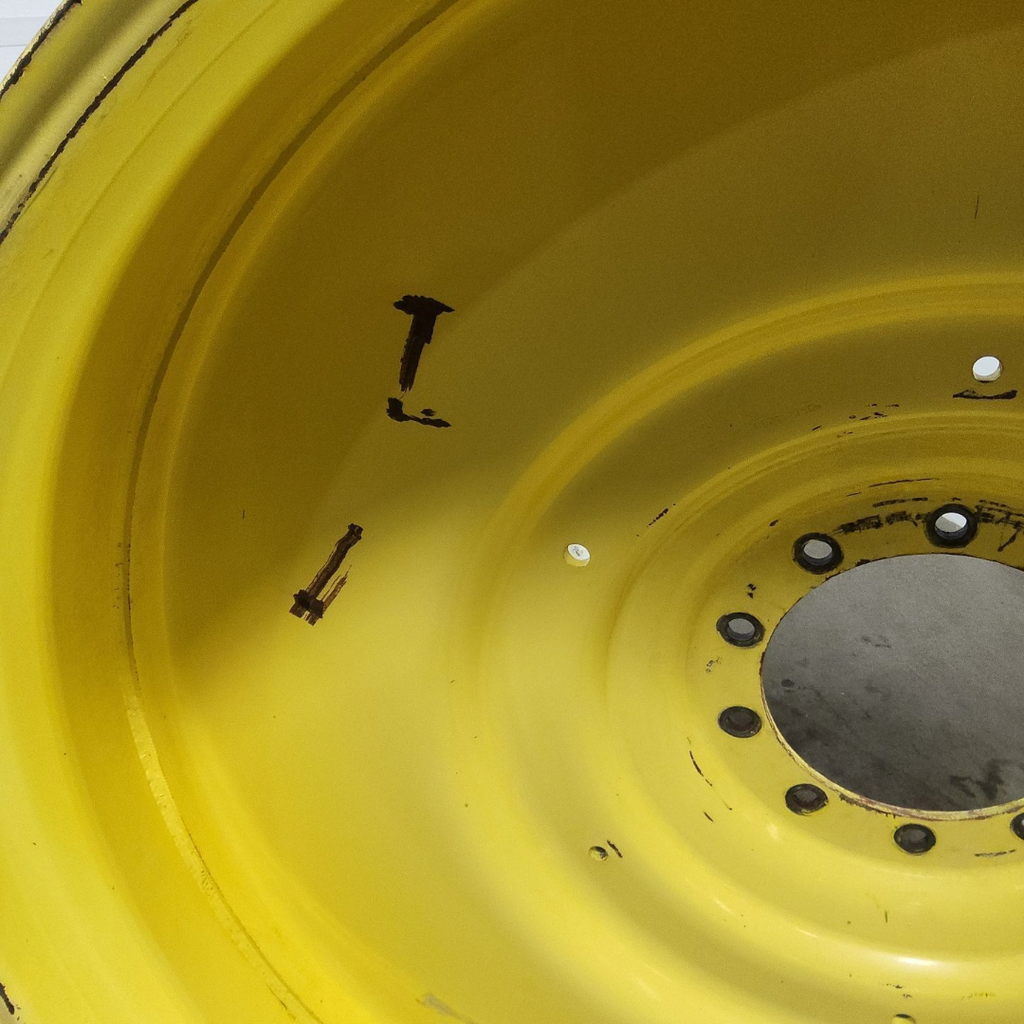 12"W x 54"D, John Deere Yellow 10-Hole Formed Plate