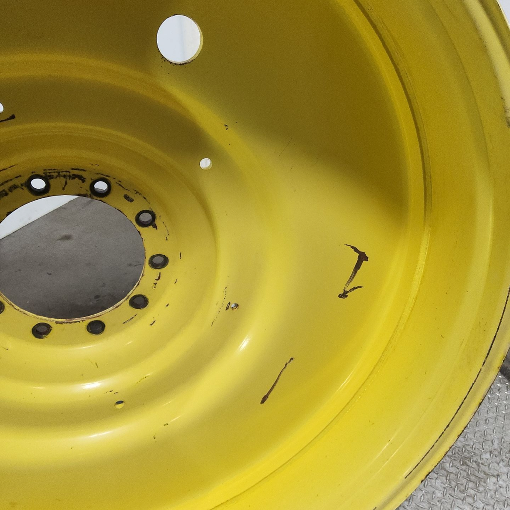 12"W x 54"D, John Deere Yellow 10-Hole Formed Plate