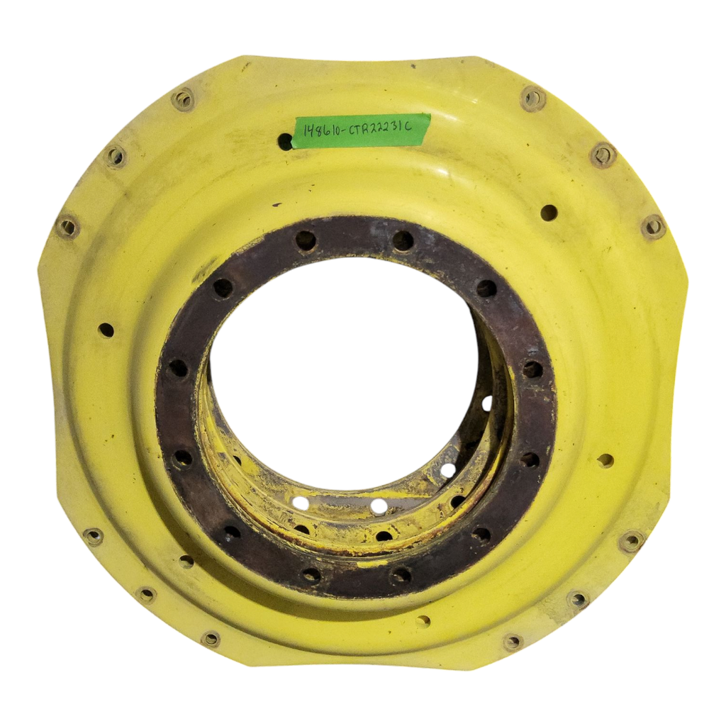 12-Hole Waffle Wheel (Groups of 3 bolts) Center for 38"-54" Rim, John Deere Yellow