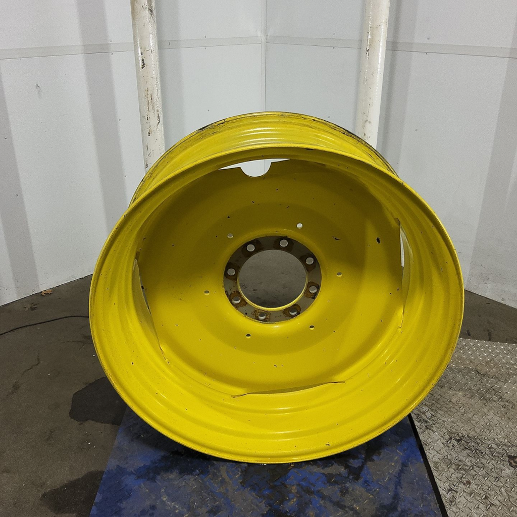 15"W x 38"D, John Deere Yellow 8-Hole Formed Plate