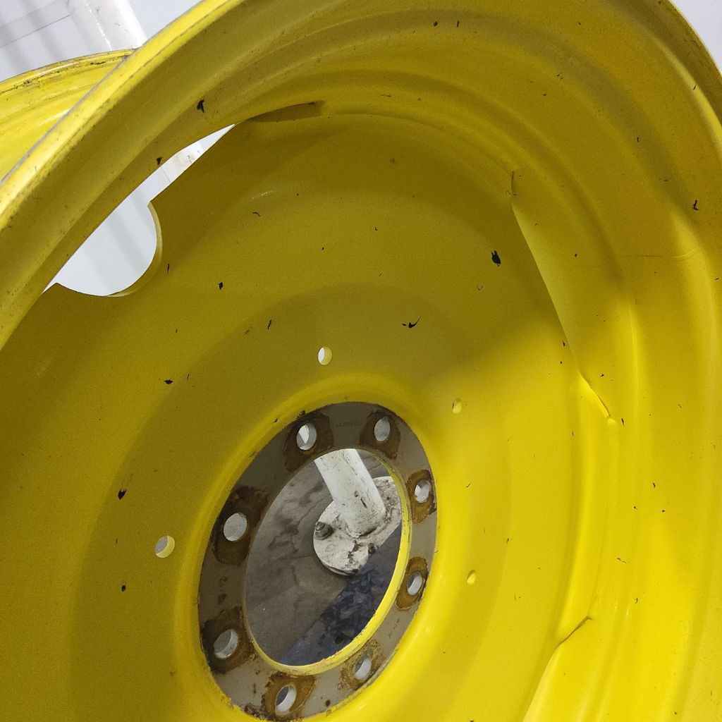 15"W x 38"D, John Deere Yellow 8-Hole Formed Plate