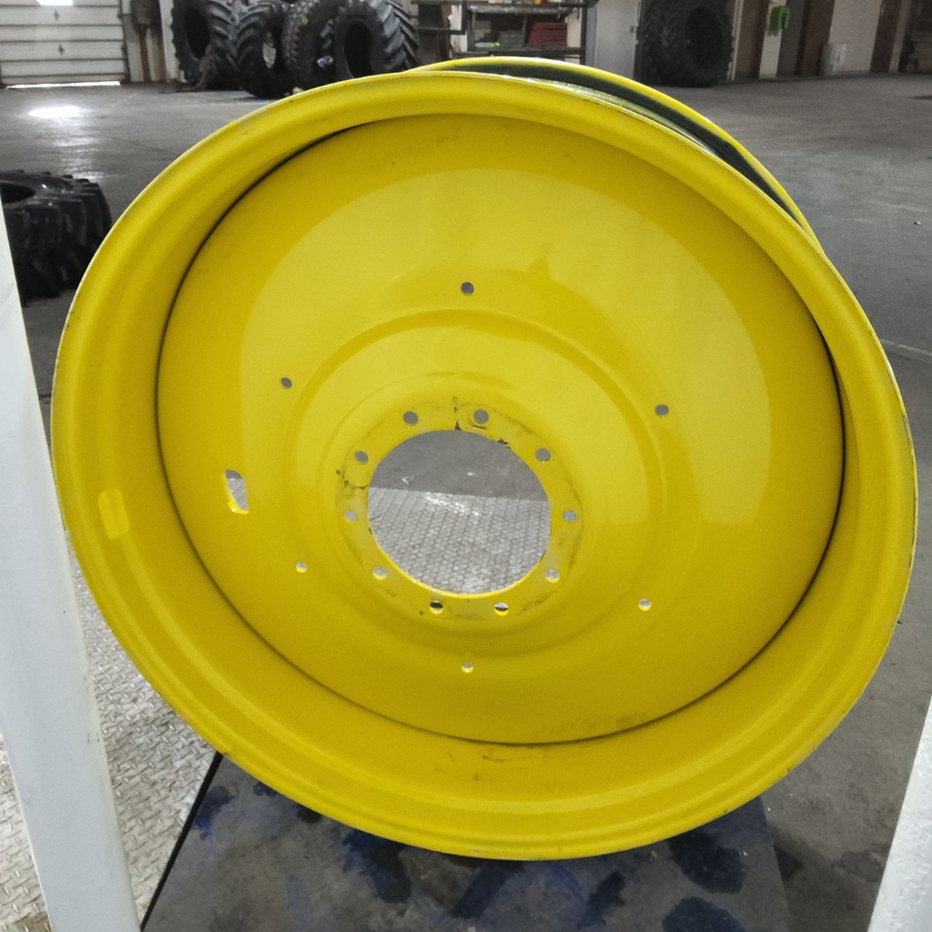 16"W x 46"D, John Deere Yellow 10-Hole Formed Plate 46X16 Formed JDY 10bolt