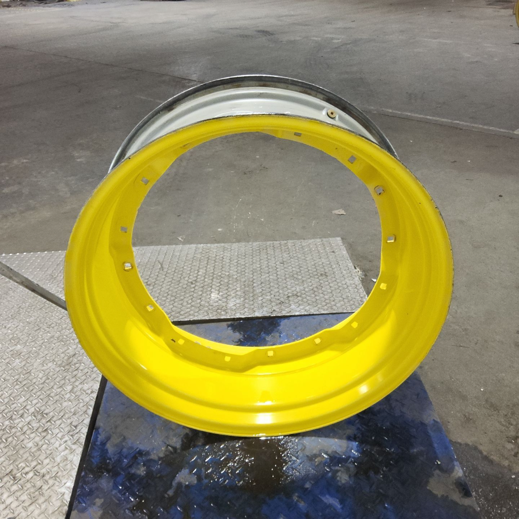 13"W x 34"D, John Deere Yellow 12-Hole Waffle Wheel (Groups of 2 Bolts)