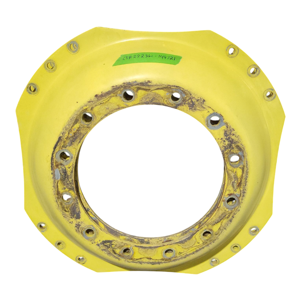 12-Hole Waffle Wheel (Groups of 3 bolts) Center for 34" Rim, John Deere Yellow waffle JD groups of 3 bolts