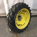8.3/-24 BKT Tires TR 135 Drive R-1 on John Deere Yellow 8-Hole Rim with Clamp/U-Clamp (groups of 2 bolts) 65%