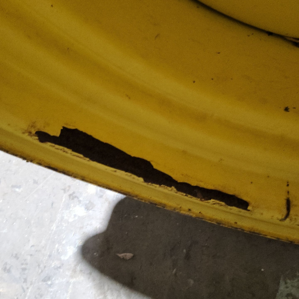 25"W x 46"D, John Deere Yellow 12-Hole Formed Plate
