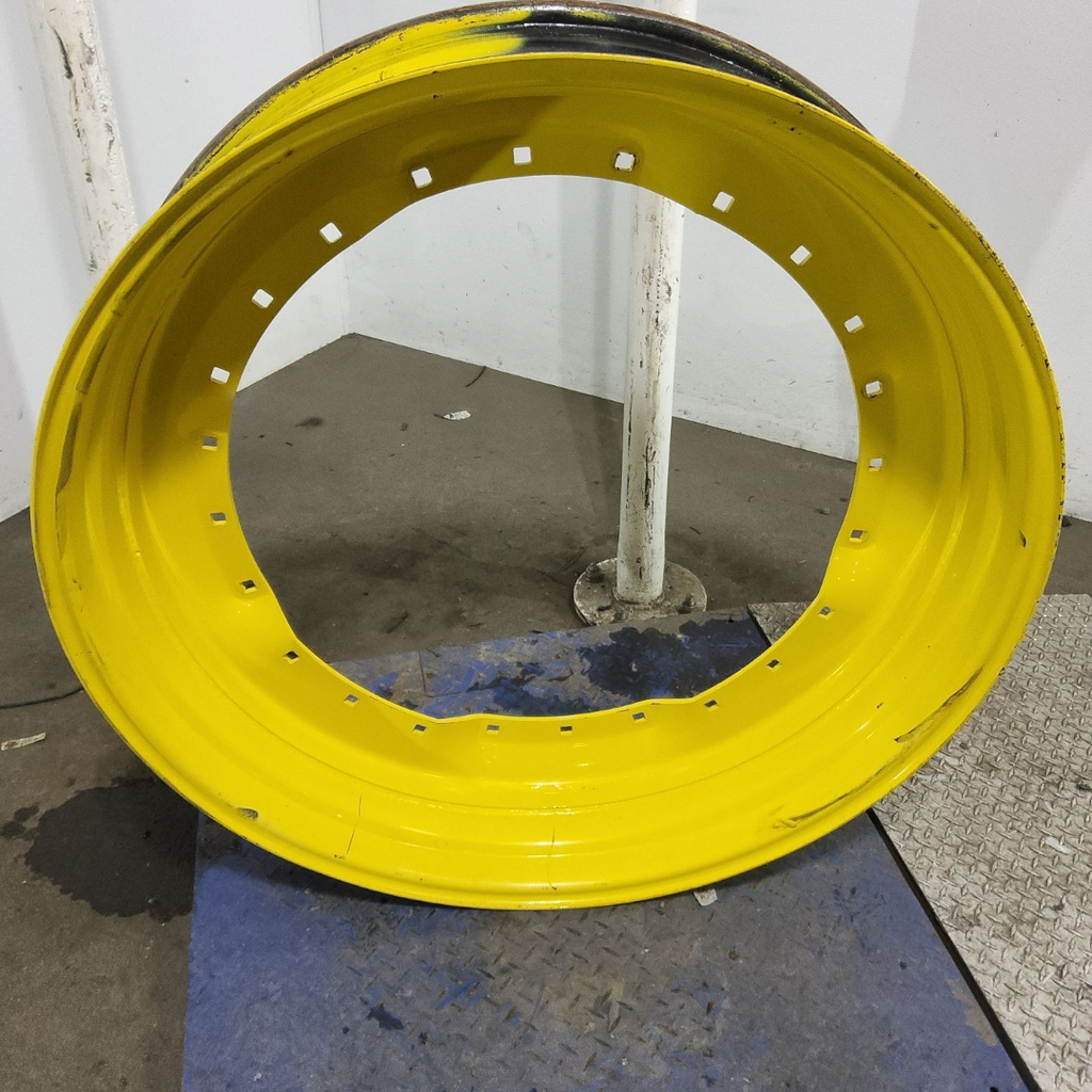 10"W x 42"D, John Deere Yellow 12-Hole Waffle Wheel (Groups of 3 bolts)