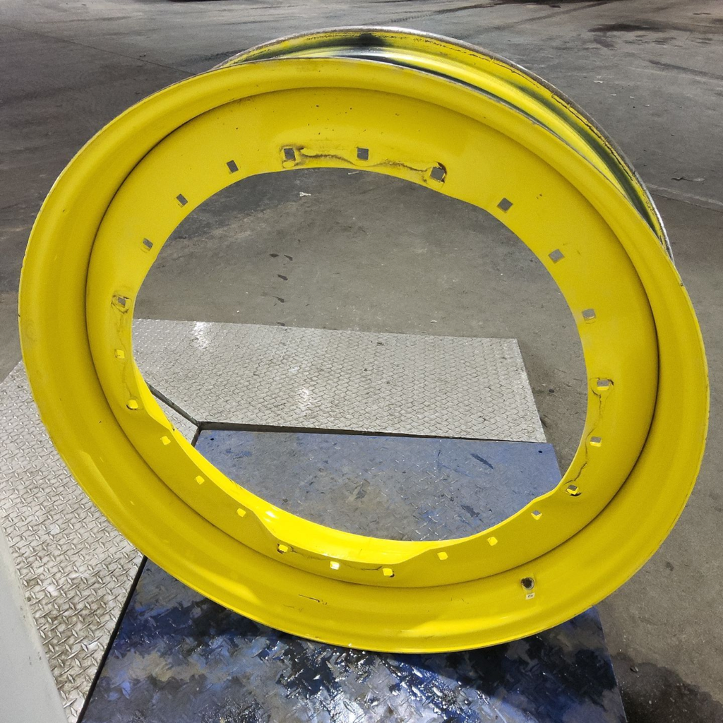 10"W x 42"D, John Deere Yellow 12-Hole Waffle Wheel (Groups of 3 bolts)
