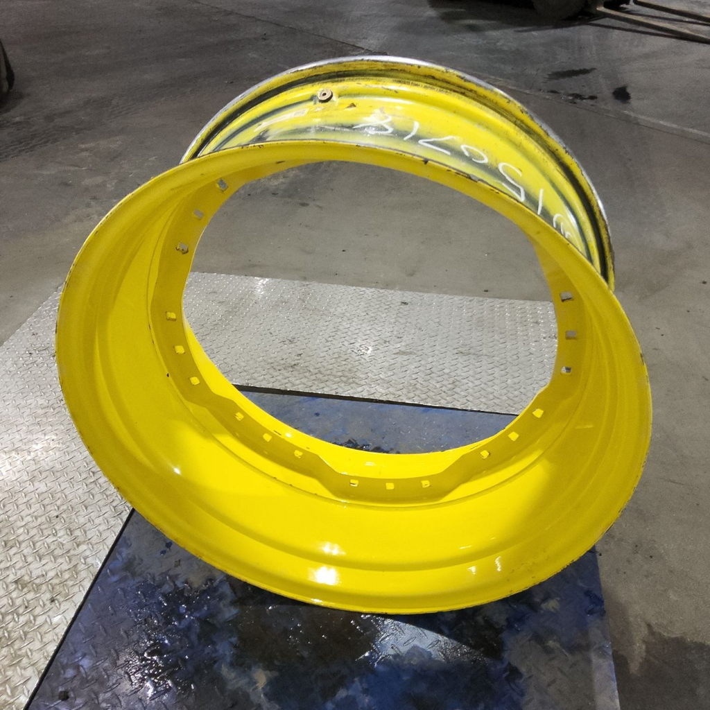 15"W x 34"D, John Deere Yellow 12-Hole Waffle Wheel (Groups of 3 bolts)