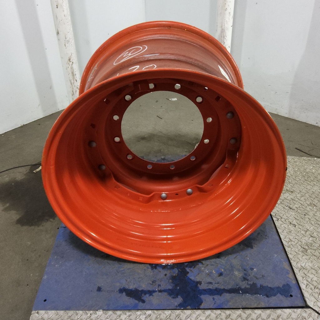 23"W x 30"D, Fendt/Agco Red 8-Hole Waffle Wheel (Groups of 2 Bolts)